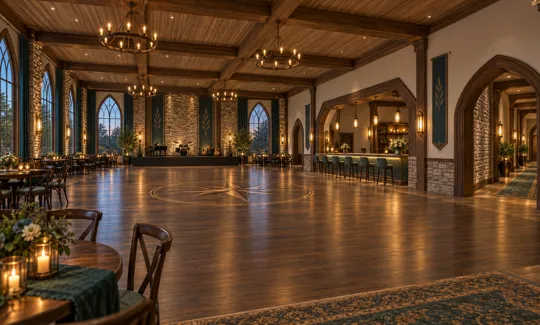 Realistic concept visualization of The Emberlight Hall