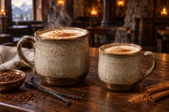 Dwarven Hearthbrew: regular-size serving on the left and child-size serving on the right