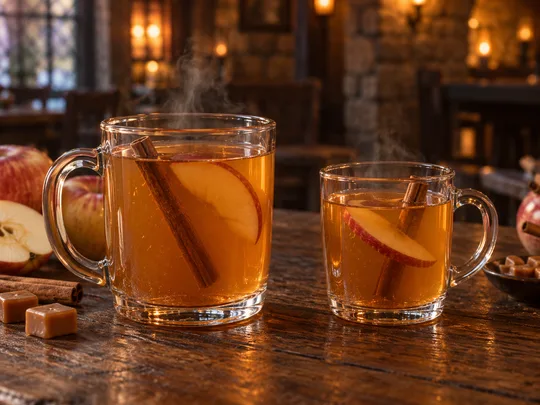 Enchanted Orchard: regular-size serving on the left and child-size serving on the right