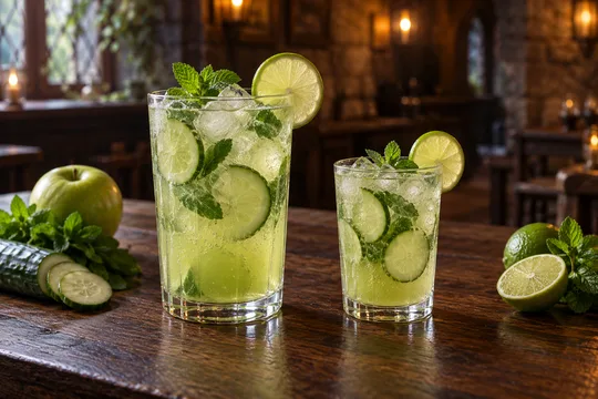 Forest Elixir: regular-size serving on the left and child-size serving on the right