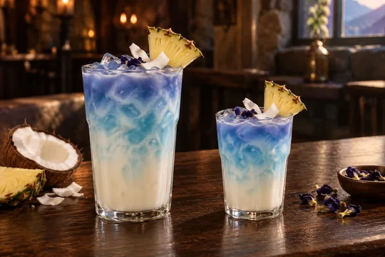 Mermaid’s Lagoon: regular-size serving on the left and child-size serving on the right