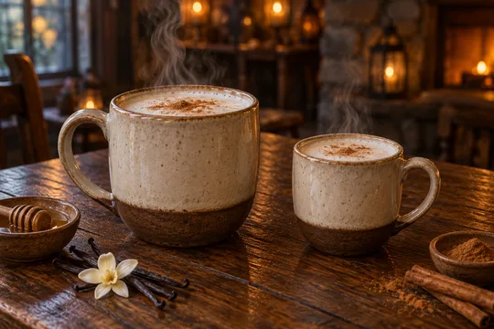 Moonlit Milk: regular-size serving on the left and child-size serving on the right