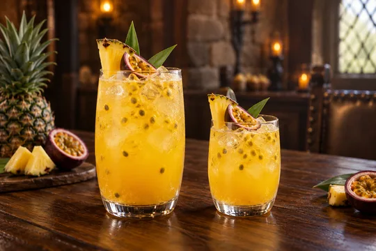 Sunstone Spritz: regular-size serving on the left and child-size serving on the right