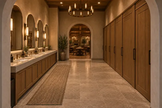 Guest Bathrooms concept: Entrance-side perspective