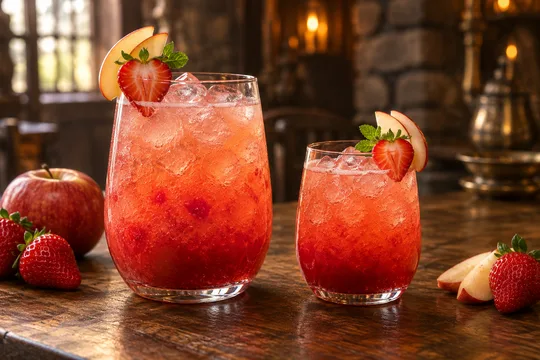 Little Dragon Fizz: regular-size serving on the left and child-size serving on the right