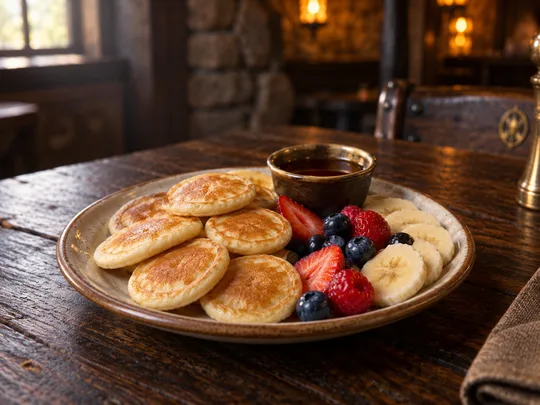 Sunbeam Pancake Bites: illustrative menu concept