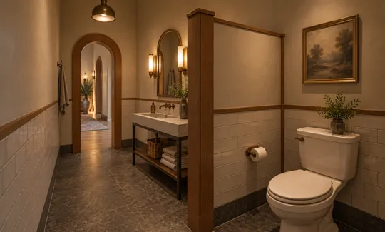 Staff-Only Bathroom concept: Reverse perspective