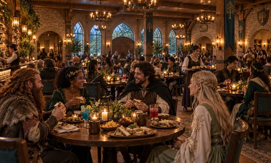 Fantasy-inspired evenings: illustrative venue concept