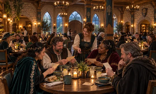Mystery dinner games: illustrative venue concept